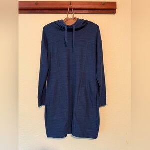 Toad&Co Navy Hooded shirt dress women's XS